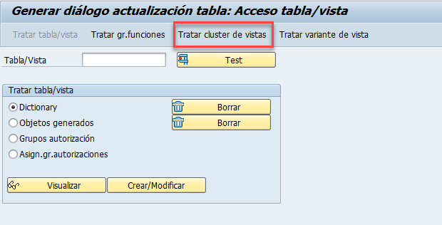 Borrar un cluster de vistas 1 Borrar un cluster de vistas 1