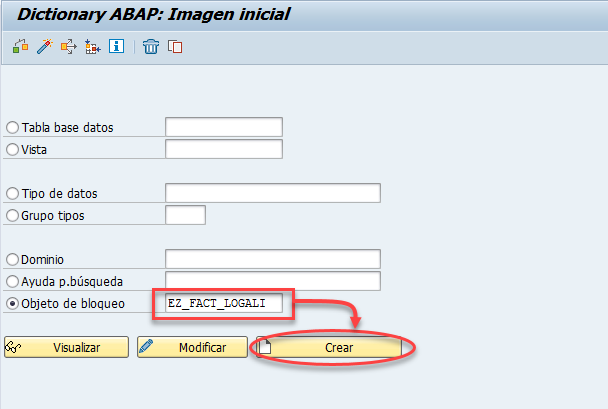 Crear objeto de bloqueo en SAP ABAP 1 Crear objeto de bloqueo en SAP ABAP 1