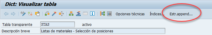 Estructuras APPEND en SAP ABAP 2