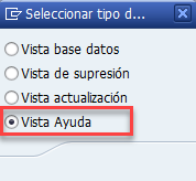 Vista de ayuda SAP: crear Help View 2