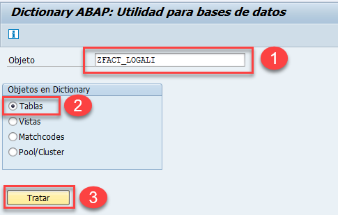 Activar una tabla SAP con SE14 3