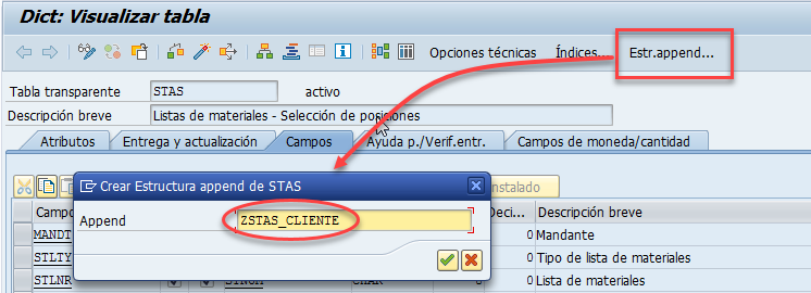 Estructuras APPEND en SAP ABAP 3