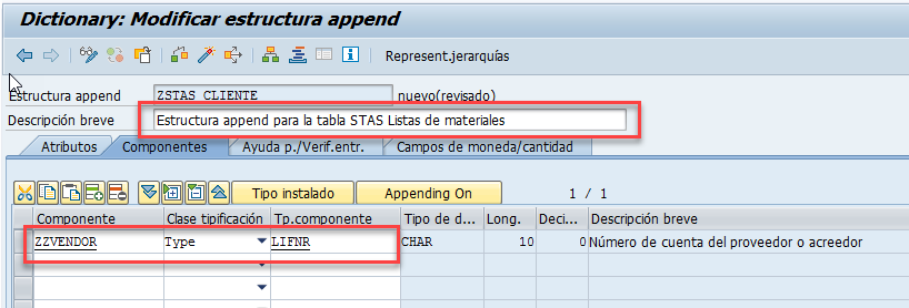 Estructuras APPEND en SAP ABAP 4