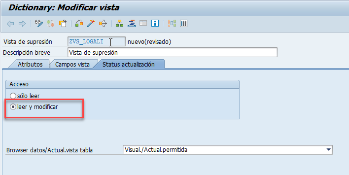 Vista de proyección SAP: guía DDIC 5