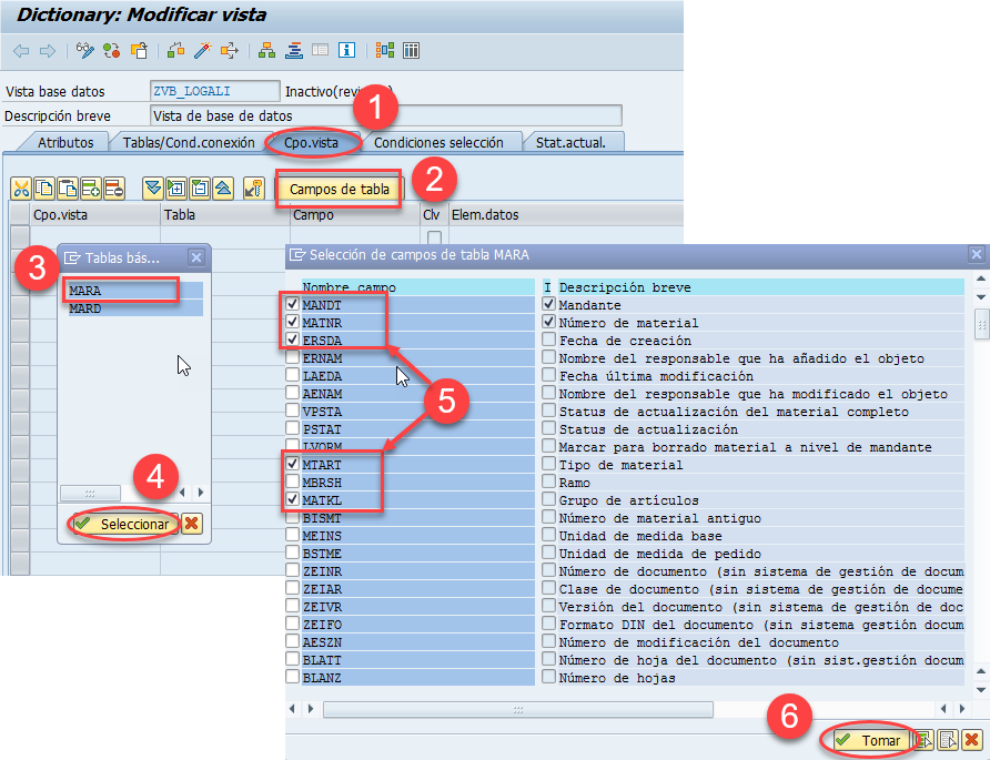 Vista de base de datos SAP: crear en SE11 5
