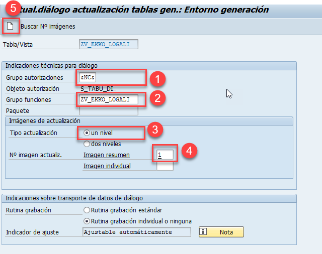 Crear un cluster de vistas en SAP 6 Crear un cluster de vistas en SAP 6