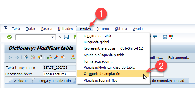 Crear tabla transparente en SAP ABAP 7
