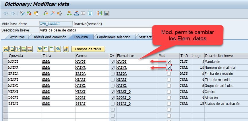 Vista de base de datos SAP: crear en SE11 7