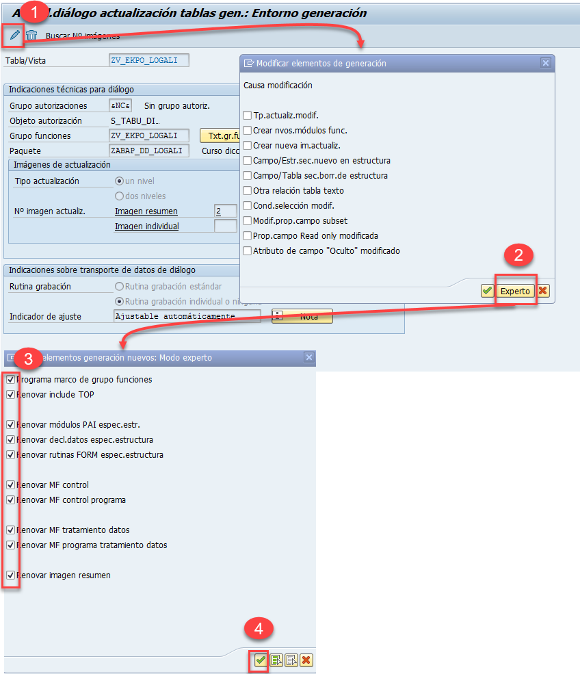 Crear un cluster de vistas en SAP 9 Crear un cluster de vistas en SAP 9