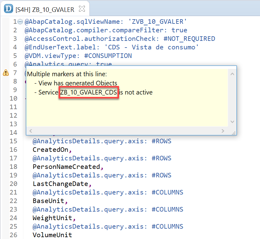 Exponer una vista CDS como servicio OData 1