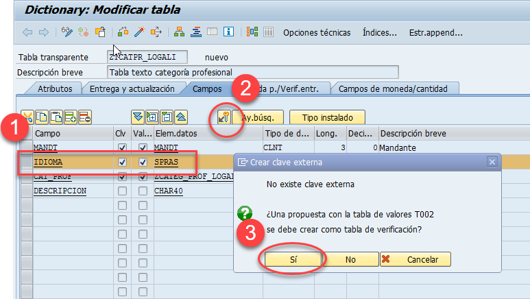 Tabla de texto en SAP ABAP: guía DDIC 13