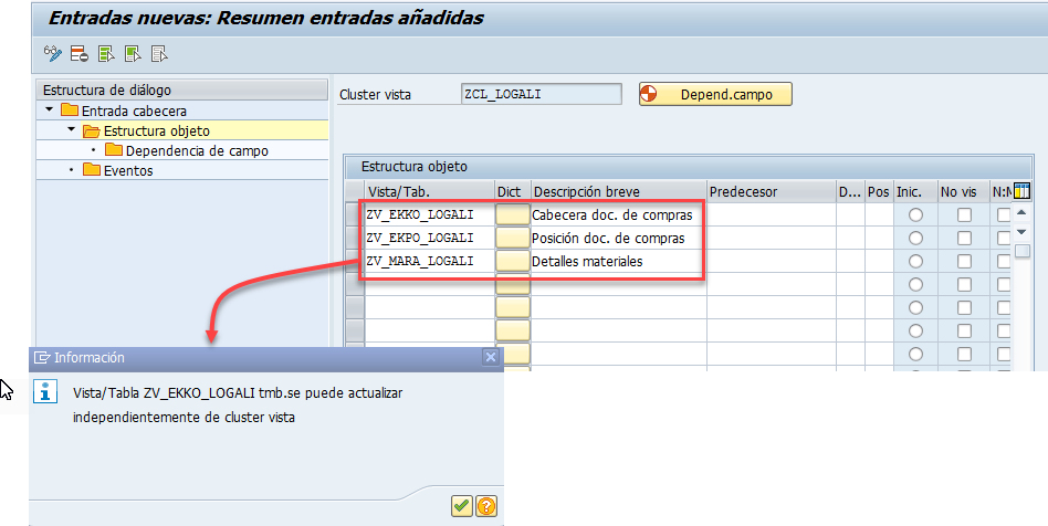 Crear un cluster de vistas en SAP 15 Crear un cluster de vistas en SAP 15