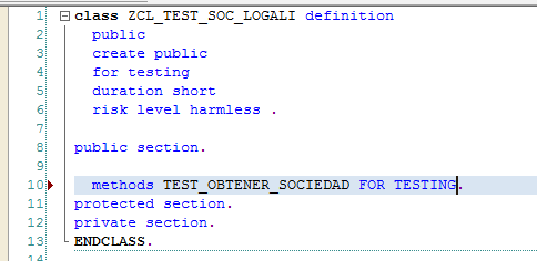 Crear clase global de test 5