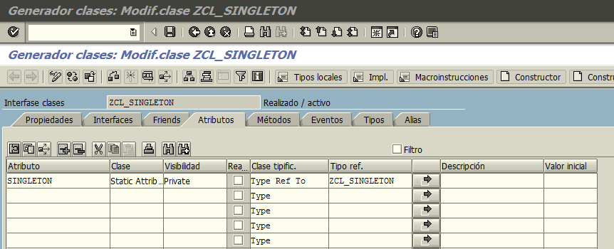 Patrón de diseño Singleton - ABAP OO 3