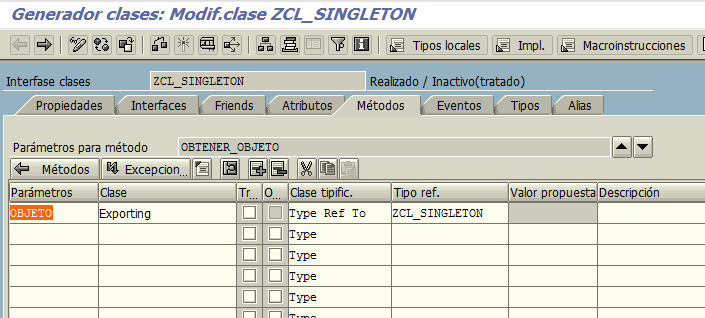 Patrón de diseño Singleton - ABAP OO 5