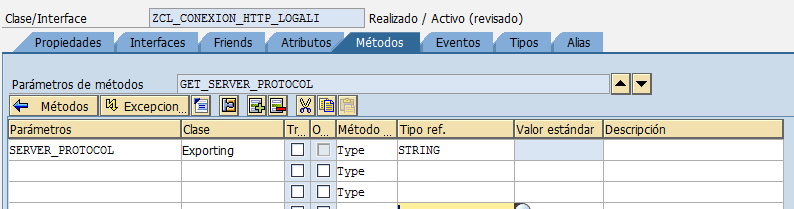 Crear una clase global ABAP con Class Builder 11