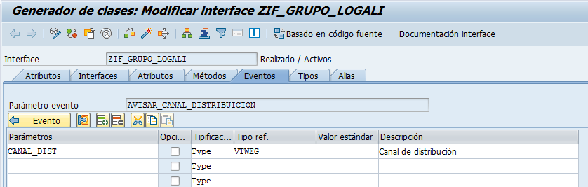 Eventos en las interfaz global 2