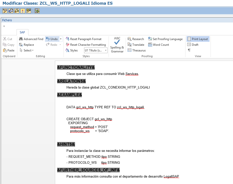 Documentar interfaces y clases globales 3