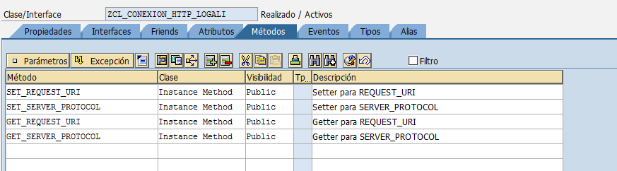 Crear una clase global ABAP con Class Builder 4