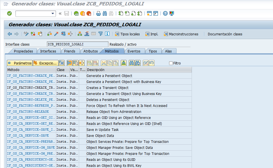 Crear una clase de persistencia en ABAP 5