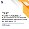 Portada Test Certificacion E HANAAW 17 Main Page
