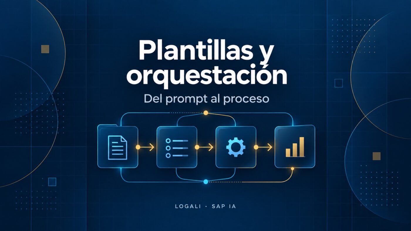 Plantillas y orquestación: del prompt reutilizable al proceso de IA.